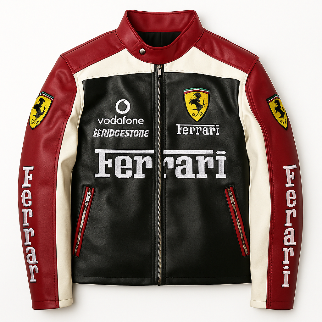 Ferrari Black Leather jacket