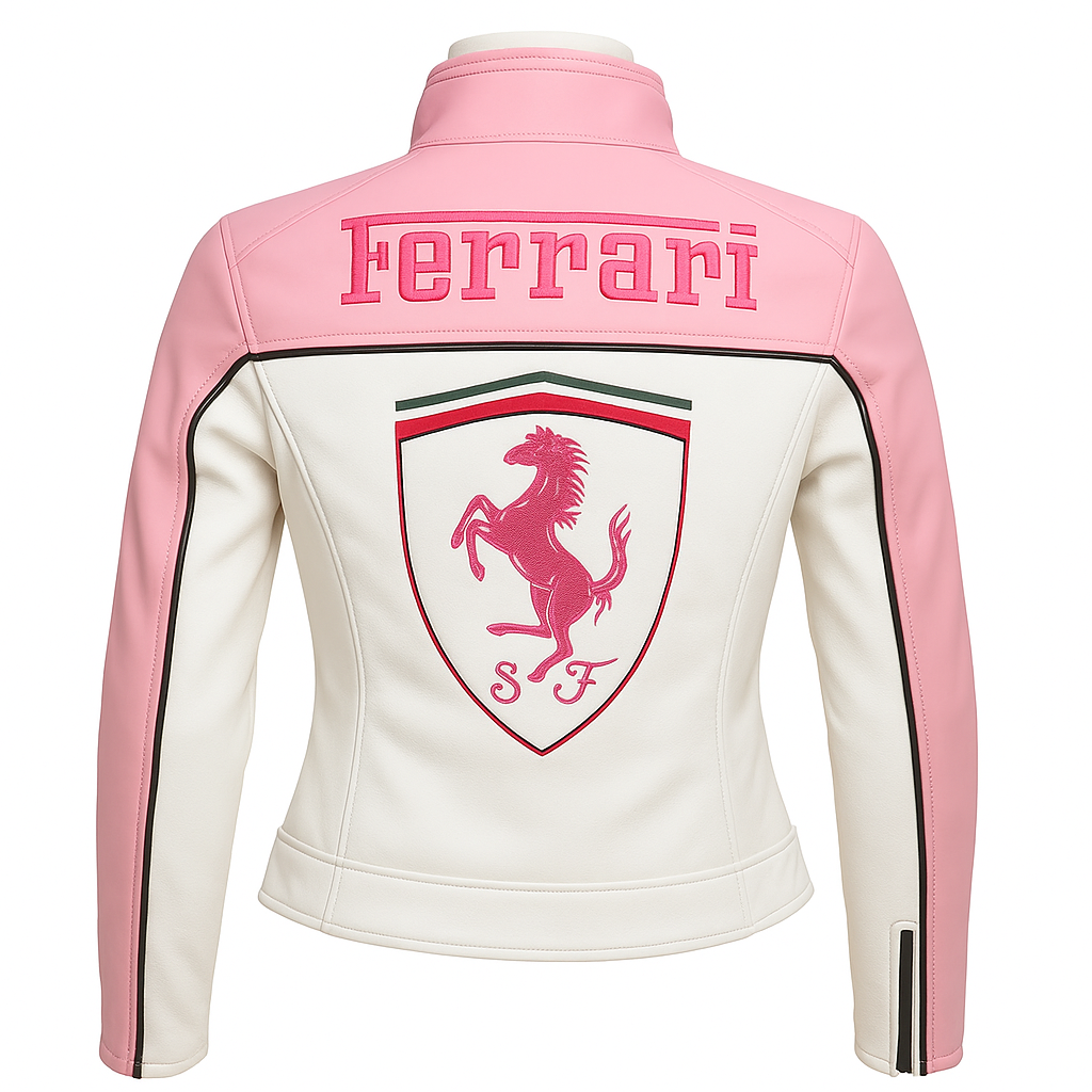 Ferrari Pink Leather jacket