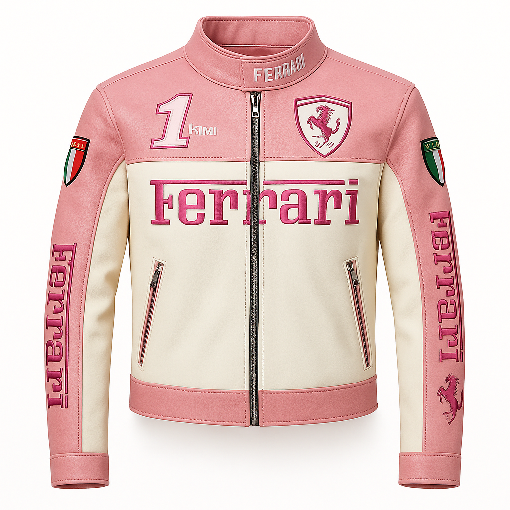 Ferrari Pink Leather jacket